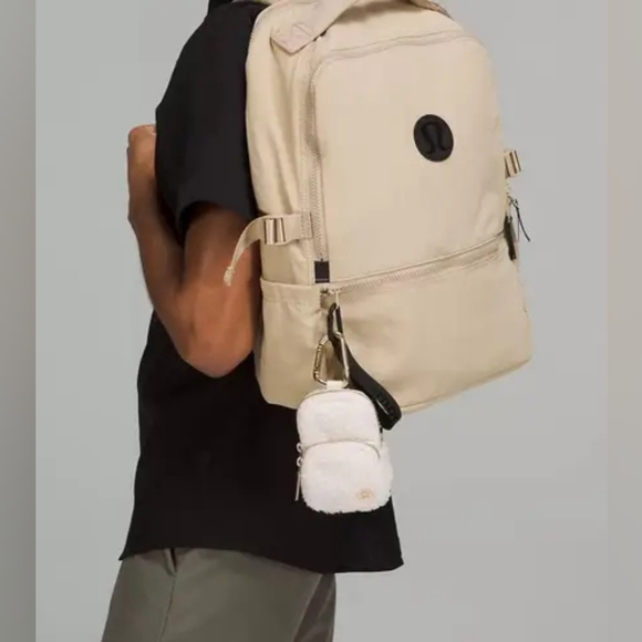 Lululemon Clip On Nano Backpack Ivory Fleece - Picture 3 of 11